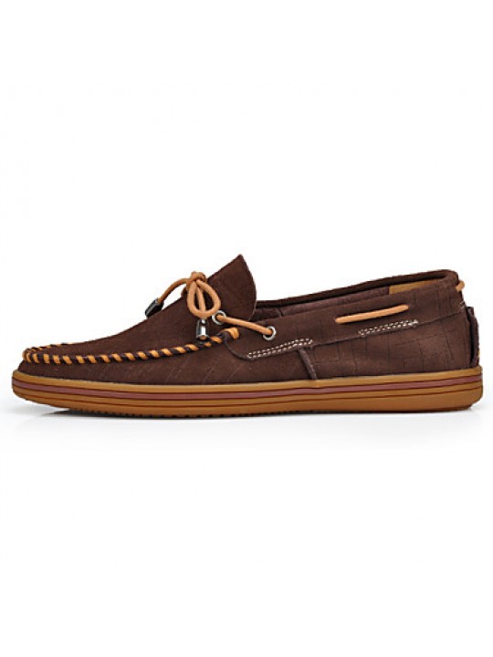   Men's Shoes Office & Career / Casual Suede Boat Shoes Blue / Brown  